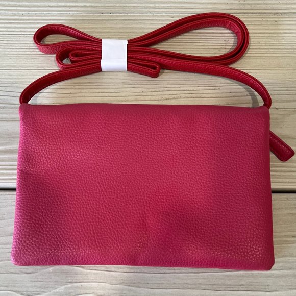 Dana Buchman Pink and Red Front Flap Crossbody Bag - Picture 2 of 5